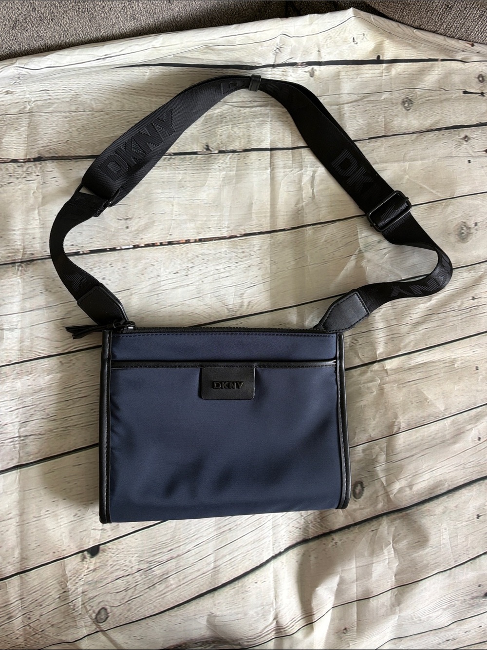 DKNY Navy and Black Messenger Crossbody Bag